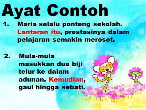 Penanda wacana untuk ayat terakhir pendahuluan karangan. Bahasa Malaysia Tahun 4: Penanda Wacana