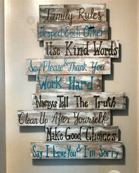 House rules sign family rules sign wood signs wood signs | Etsy | House rules sign, Family rules 