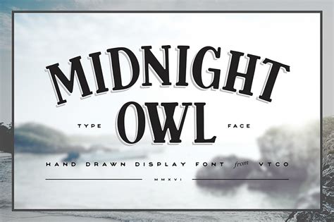 Midnight Owl Font Design Cuts
