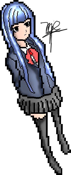 Pixel Anime Girl By Bluzlbee On Deviantart