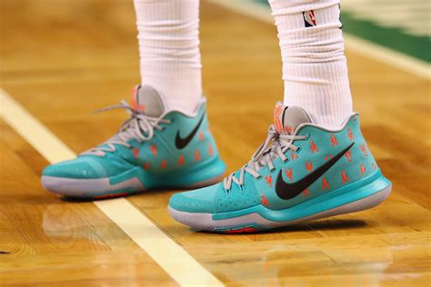More information about nike kyrie 3 shoes including release dates, prices and more. Kyrie Irving rocks aqua lobster special edition Nike Kyrie 3 sneakers vs. Denver | Celtics Wire