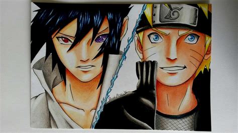 Naruto And Sasuke Speed Drawing Youtube