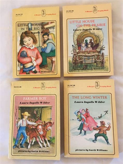 Laura ingalls wilder book covers. Set of 4 Paperback Vintage Laura Ingalls Wilder books Free ...