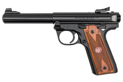 Ruger Mark Iv 2245 22 Lr Semi Auto Pistol With Wood Grips Sportsman