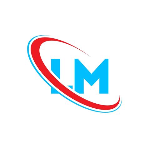 Lm Logo Lm Design Blue And Red Lm Letter Lm Letter Logo Design