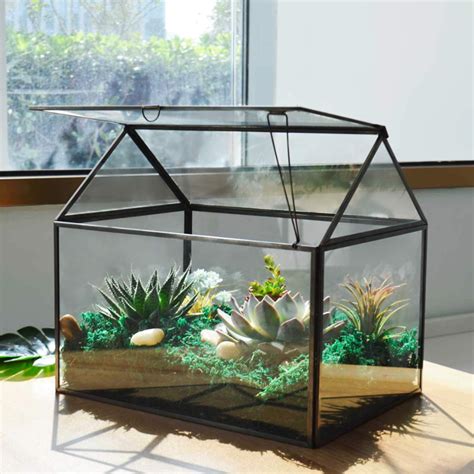 Large Glass Plant Terrarium House Succulent Glass Terrarium Kit With Lip Glass Greenhouse