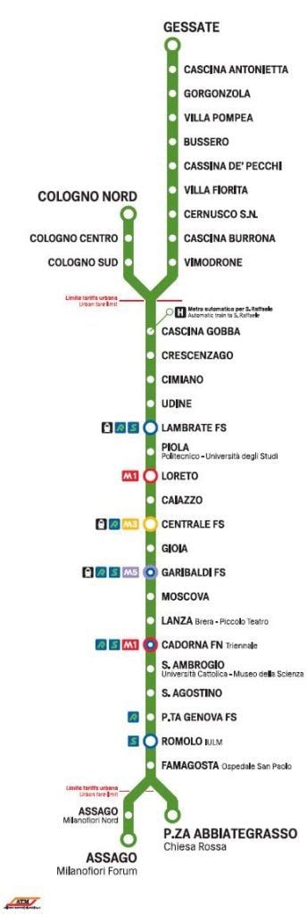 Metro Verde Milano Orari Fermate E Mappa Della Linea M2