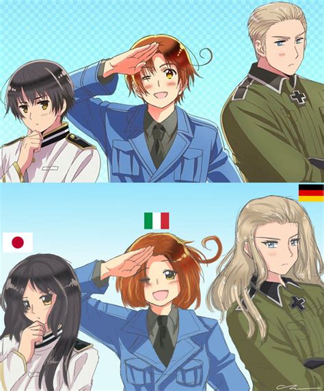 Italy Japan Germany Hetalia By Orcaartzz On Deviantart