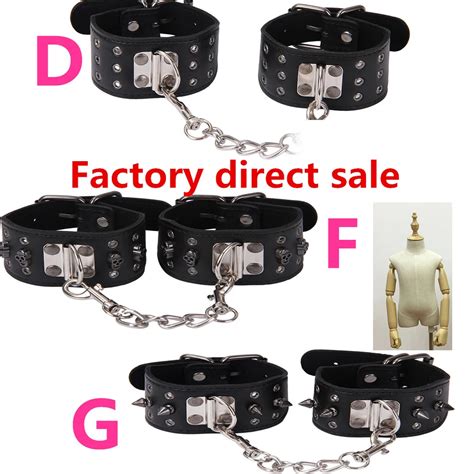 Factory Sexy Sm Adjustable Pu Leather Handcuff Ankle Cuff Restraints Bondage Sex Toy Restraints