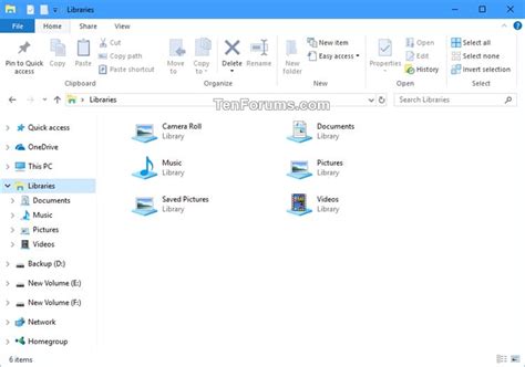 Add Or Remove Documents Library In Windows 10 Tutorials