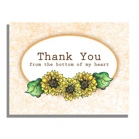 Thank You Notes Bottom Of My Heart Sunflower Smh Illustration And Design