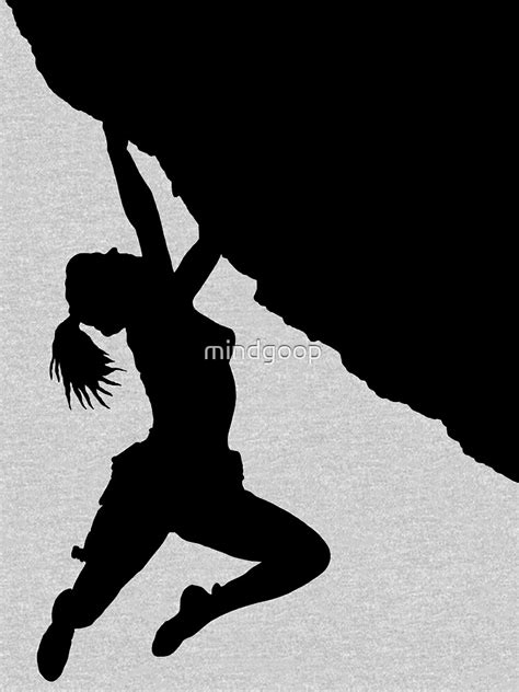Girl Bouldering Silhouette T Shirt By Mindgoop Redbubble