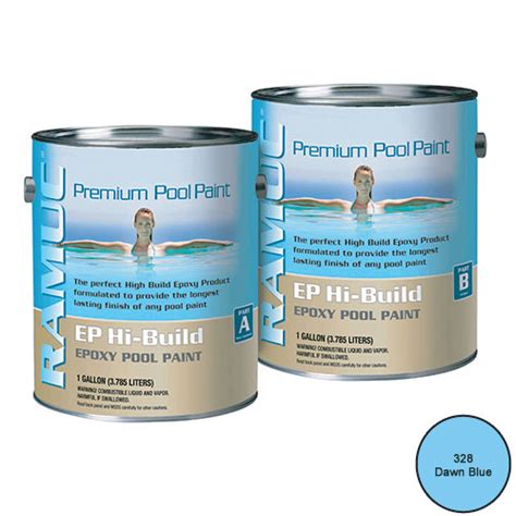 Ramuc Ep Hi Build Epoxy Swimming Pool Paint 2 Gallon Kit Dawn Blue