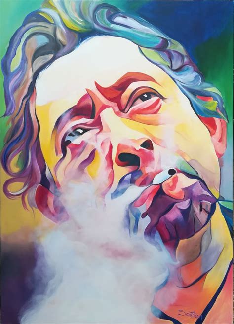 Serge Gainsbourg Peinture Par Patrick Morceau Sosten Artmajeur En