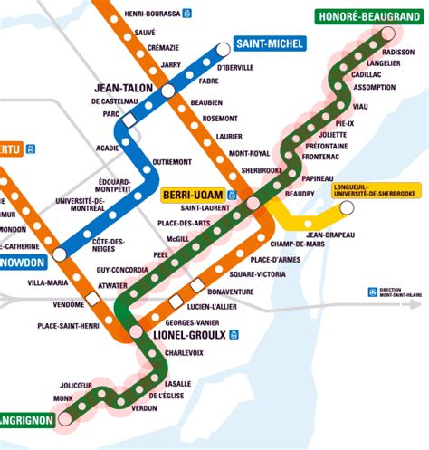 Green Line Map Montreal Metro