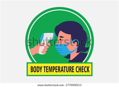 Body Temperature Check Simple Flat Illustration Stock Vector Royalty