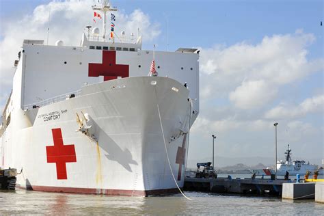 Hospital Ship Arrives In Puerto Rico Dod Works On Commodity