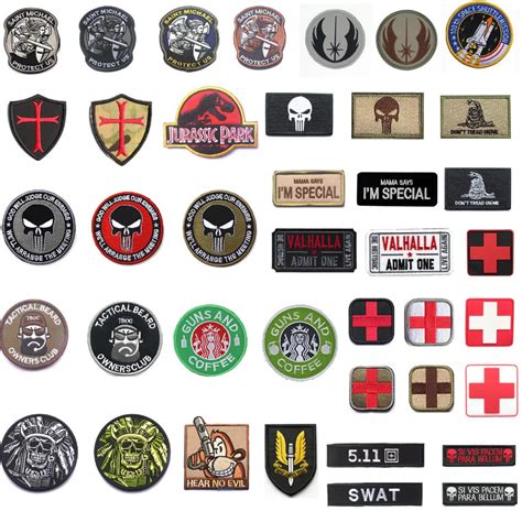 Military Patch Stripe Tactical Patches With Hook Loop Embroidered For
