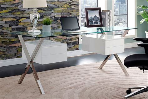 Modern Glass Office Desk