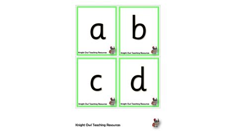 Lower Case Alphabet Cards