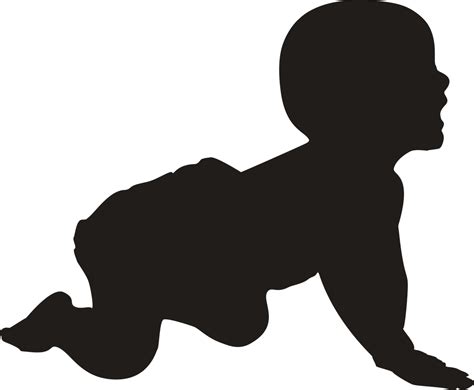 Infant Silhouette Clip Art Silhouette Png Download 12801054 Free