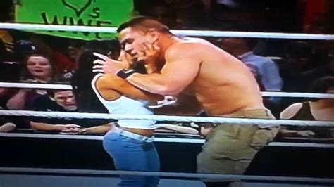 Wwe Aj Lee And John Cena Kissing Again 112612 Monday