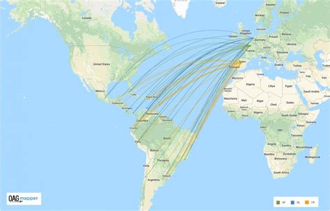 Flight Route Map World Klm