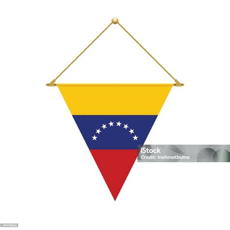 Ilustración De Bandera De Venezuela Triángulo Colgante Ilustración