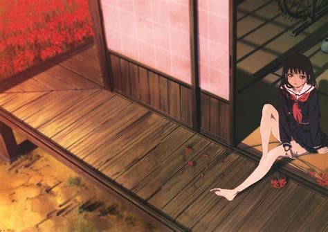 Barefoot Anime Girl Wallpaper