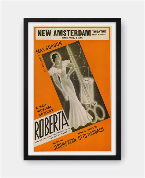 Roberta 1933 Theater Poster The Curious Desk