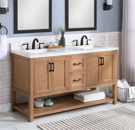 Bathroom Vanity Natural Wood Rispa