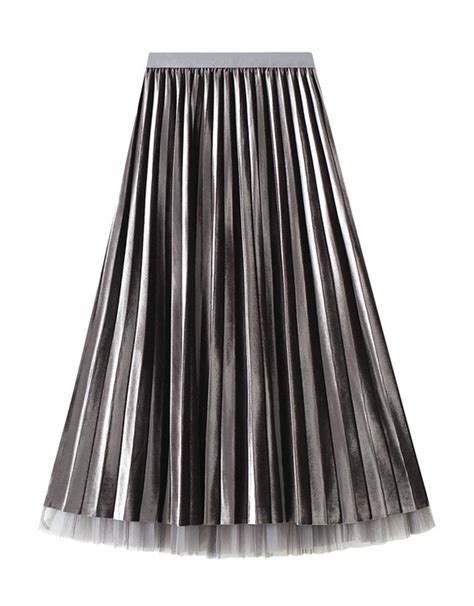 Cogild Women Long Tulle Skirt Elastic Chiffon Petticoat High Waist Long