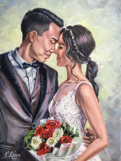 This one of a kind large. Commission family portrait painting on canvas original oil painting commission wedding portrait ...