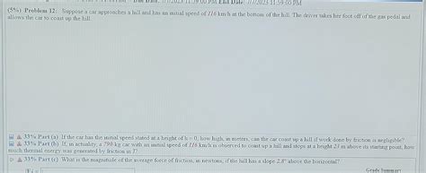 Solved 5 Problem 12 Suppose A Car Approaches A Hill And