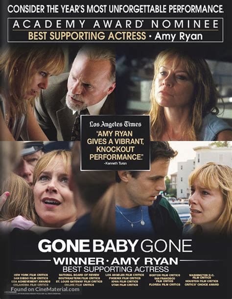 Gone Baby Gone 2007 For Your Consideration Movie Poster