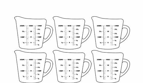 printable measuring cup worksheets