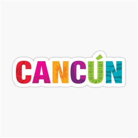 Cancun Sticker For Sale By Luggagestickers Redbubble