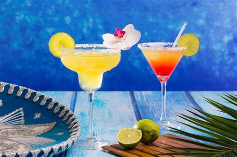 Premium Photo Cocktails Margarita And Sex On The Beach In Caribbean