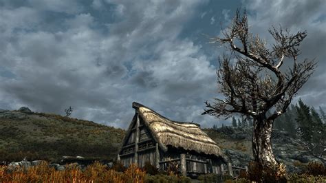 The Elder Scrolls V Skyrim Tree Cottage Wallpaper Games