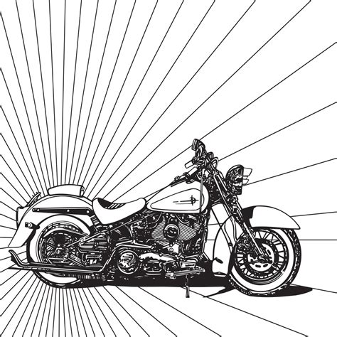 Harley Motorcycle Coloring Page Babadoodle