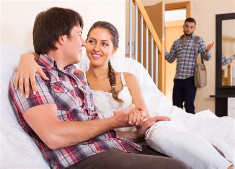 Adult And Cheating Partner At Home Stock Image Image Of Faces Choice