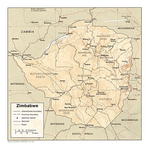 Zimbabwe Political Map
