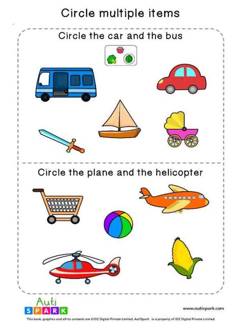 Circle And Identify Objects 02 Best Sorting Worksheet Autispark