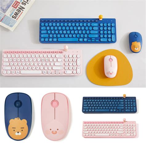 Kakao Friends Bt Bluetooth Wireless Mouse Mice And Figure Keyboard Ryan