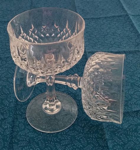 Cristal D Arques Longchamp Tall Sherbet Champagne Etsy Crystal