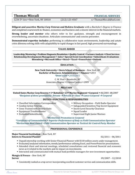 Military Resume Template Templates At