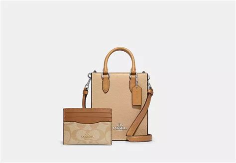 Coach® North South Mini Tote And Slim Id Card Case