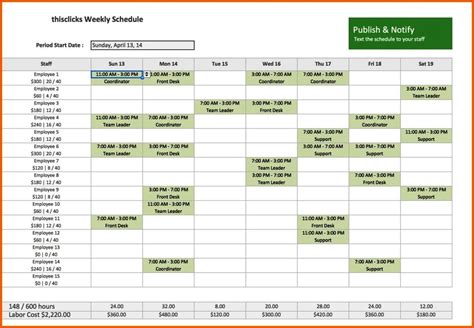 Excel Monthly Schedule Template