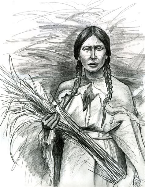 Native American Woman Graphite Sketch 11x14 Inches Flickr