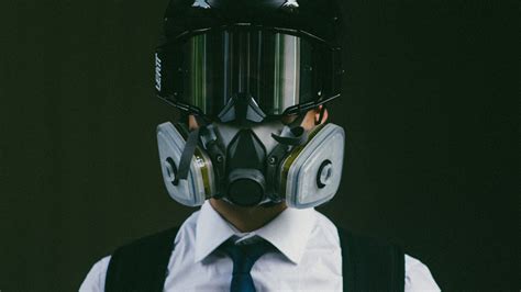 Download Wallpaper 1920x1080 Gas Mask Mask Man Helmet